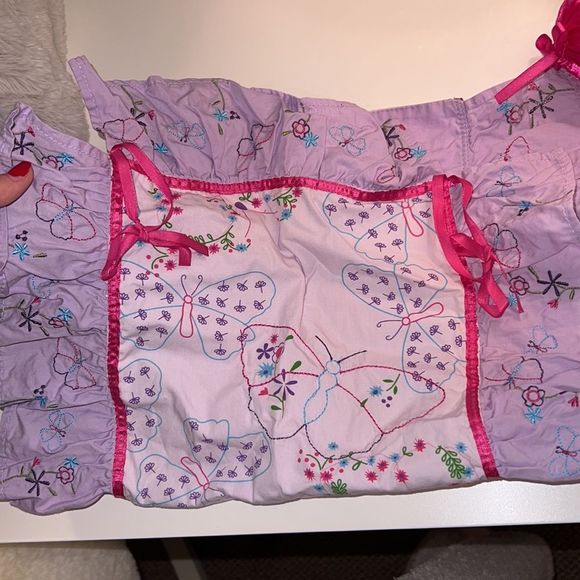 American Girl BUTTERFLY BEDDING Top Sheet Bedspread 3 Pillows Pillowcase - Picture 7 of 7